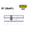 Циліндр EVVA 4KS 97 мм (36x61), ключ-ключ