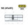Циліндр EVVA 4KS 92 мм (41x51), ключ-ключ