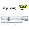 Циліндр EVVA 4KS 117 мм (41x76T), з тумблером