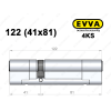 Циліндр EVVA 4KS 122 мм (41x81), ключ-ключ