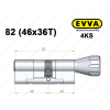 Цилиндр EVVA 4KS 82 мм (46x36T), с тумблером