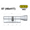 Цилиндр EVVA 4KS 87 мм (46x41T), с тумблером
