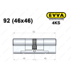 Цилиндр EVVA 4KS 92 мм (46x46), ключ-ключ