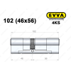 Цилиндр EVVA 4KS 102 мм (46x56), ключ-ключ