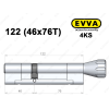 Циліндр EVVA 4KS 122 мм (46x76T), з тумблером