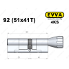 Циліндр EVVA 4KS 92 мм (51x41T), з тумблером
