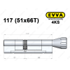 Циліндр EVVA 4KS 117 мм (51x66T), з тумблером