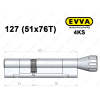Циліндр EVVA 4KS 127 мм (51x76T), з тумблером