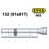 Циліндр EVVA 4KS 132 мм (51x81T), з тумблером