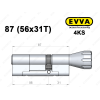 Цилиндр EVVA 4KS 87 мм (56x31T), с тумблером
