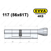 Циліндр EVVA 4KS 117 мм (56x61T), з тумблером