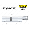 Циліндр EVVA 4KS 127 мм (56x71T), з тумблером