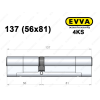 Циліндр EVVA 4KS 137 мм (56x81), ключ-ключ