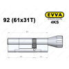 Цилиндр EVVA 4KS 92 мм (61x31T), с тумблером