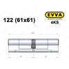 Циліндр EVVA 4KS 122 мм (61x61), ключ-ключ