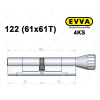 Циліндр EVVA 4KS 122 мм (61x61T), з тумблером