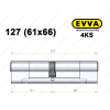 Циліндр EVVA 4KS 127 мм (61x66), ключ-ключ