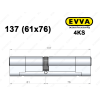 Циліндр EVVA 4KS 137 мм (61x76), ключ-ключ