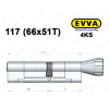 Циліндр EVVA 4KS 117 мм (66x51T), з тумблером