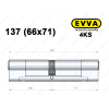Цилиндр EVVA 4KS 137 мм (66x71), ключ-ключ