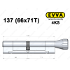 Цилиндр EVVA 4KS 137 мм (66x71T), с тумблером