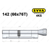Цилиндр EVVA 4KS 142 мм (66x76T), с тумблером