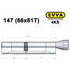 Цилиндр EVVA 4KS 147 мм (66x81T), с тумблером