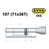 Циліндр EVVA 4KS 107 мм (71x36T), з тумблером