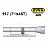 Циліндр EVVA 4KS 117 мм (71x46T), з тумблером