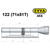 Циліндр EVVA 4KS 122 мм (71x51T), з тумблером