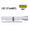 Циліндр EVVA 4KS 127 мм (71x56T), з тумблером