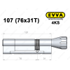 Цилиндр EVVA 4KS 107 мм (76x31T), с тумблером