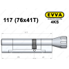 Циліндр EVVA 4KS 117 мм (76x41T), з тумблером