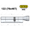 Циліндр EVVA 4KS 122 мм (76x46T), з тумблером