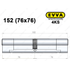 Циліндр EVVA 4KS 152 мм (76x76), ключ-ключ