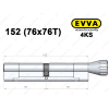 Циліндр EVVA 4KS 152 мм (76x76T), з тумблером