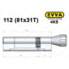 Циліндр EVVA 4KS 112 мм (81x31T), з тумблером