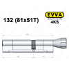 Циліндр EVVA 4KS 132 мм (81x51T), з тумблером
