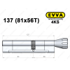 Цилиндр EVVA 4KS 137 мм (81x56T), с тумблером