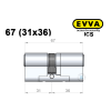 Цилиндр EVVA ICS 67 мм (31x36), ключ-ключ