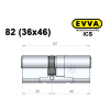 Цилиндр EVVA ICS 82 мм (36x46), ключ-ключ