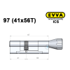Цилиндр EVVA ICS 97 мм (41x56T), с тумблером