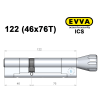 Цилиндр EVVA ICS 122 мм (46x76T), с тумблером