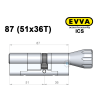 Цилиндр EVVA ICS 87 мм (51x36T), с тумблером