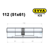 Цилиндр EVVA ICS 112 мм (51x61), ключ-ключ