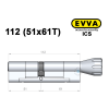 Циліндр EVVA ICS 112 мм (51x61T), з тумблером