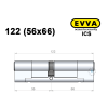 Цилиндр EVVA ICS 122 мм (56x66), ключ-ключ