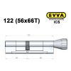 Цилиндр EVVA ICS 122 мм (56x66T), с тумблером