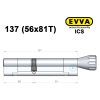 Циліндр EVVA ICS 137 мм (56x81T), з тумблером