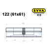 Цилиндр EVVA ICS 122 мм (61x61), ключ-ключ